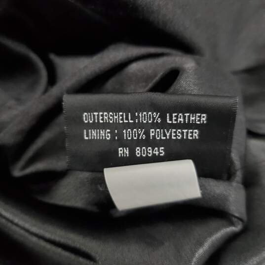 VTG Luis Alvear MN's 100% Leather & Polyester Lining Black Leather Bomber Jacket Size XL image number 3