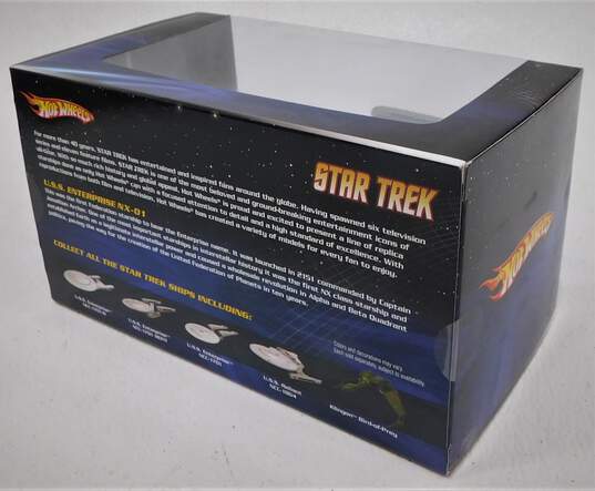 NEW Sealed Mattel Hot Wheels Star Trek USS Enterprise NX-01 Die Cast Metal Ship image number 3