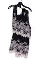 NWT Womens Black Floral Overlay Lace Sleeveless Mini Dress Size S image number 1