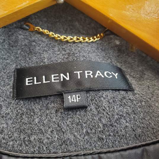 Ellen Tracy Women Grey Peacoat S 14P image number 2