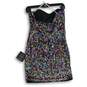 NWT Womens Silver Multicolor Sequins Sweetheart Neck Strapless Mini Dress Size L image number 2