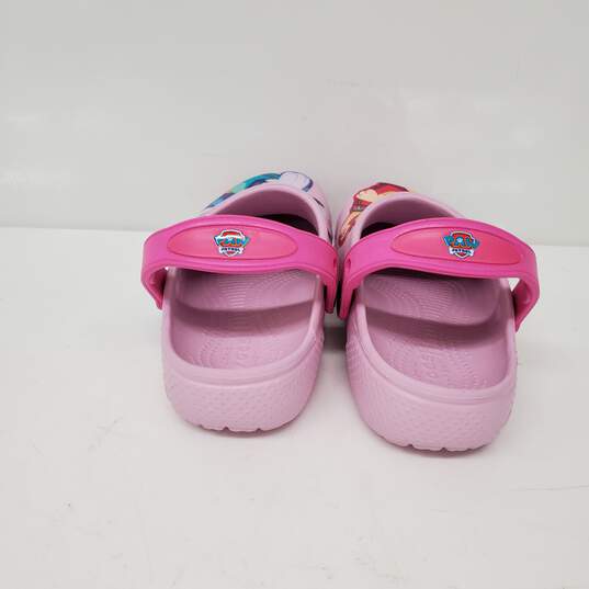 Crocs Youths FL Paw Patrol Pink Clogs Size J3 image number 4