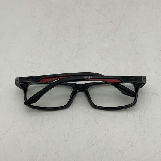 Unisex Adults Black Red Full Rim Rectangular Shape Reading Eyeglasses image number 2
