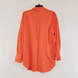 Zara Men Orange Dress Shirt M NWT alternative image