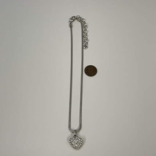 Designer Brighton Silver-Tone Sacred Heart Crystal Cut Pendant Necklace image number 2