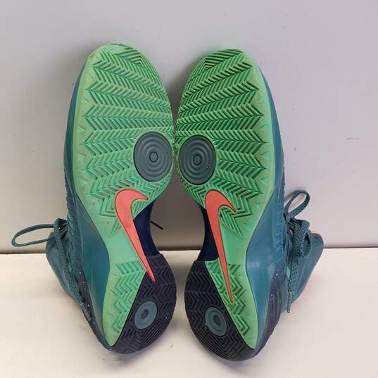 Men's Nike Hyperdunk 2013, Mineral Teal & Atomic Pink, Size 10.5 image number 3