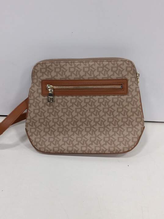 DNKY Khaki Tan Faux Leather Crossbody Bag image number 1
