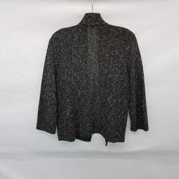 Eileen Fisher Black Organic Cotton Linen Blend Open Knit Cardigan WM Size XS alternative image