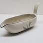 Vtg. Mid Century Winfield Pottery Green Bamboo Gravy Boat w/ Matching Underplate image number 5