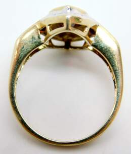 10k Yellow Gold Marquise Garnet & Diamond Accent Ring 3.7g alternative image