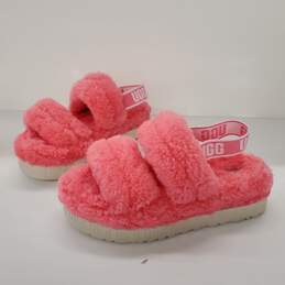 UGG Oh Fluffita Slipper Pink Fluffy Sandals Women's Size 10