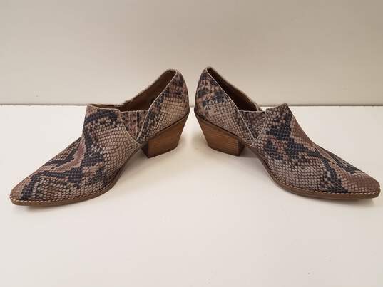 Lucky Brand Tresee Leather Snakeskin Print Ankle Heel Boots Shoes Size 9.5 M image number 8