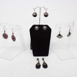 Assortment of 5 Pairs Sterling Silver Earrings - 28.9g