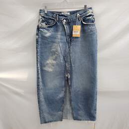 Reformation Jeans Nila Long Denim Skirt NWT Size 30