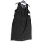 NWT Womens Black Sleeveless Round Neck Back Zip Sheath Dress Size 14W image number 1