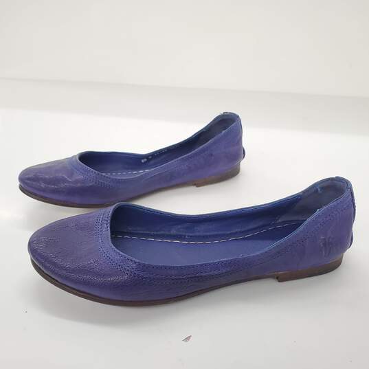 Frye Women's 'Carson' Blue Leather Flats Size 6.5B image number 2