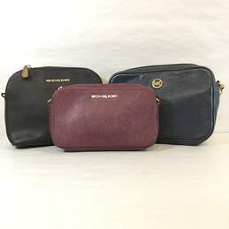 Michael Kors Assorted Bundle Lot Set of 3 Leather Handbags