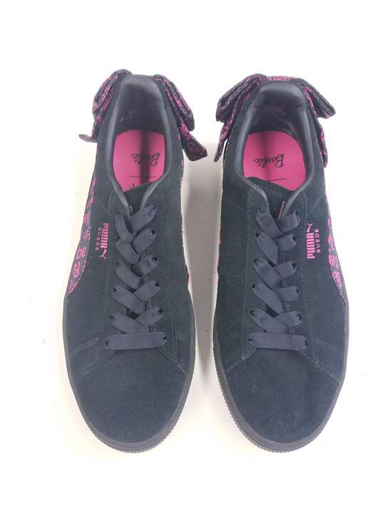 Puma Barbie Suede Classic 50th Anniversary Black Casual Shoes Men's Size 6.5 image number 6