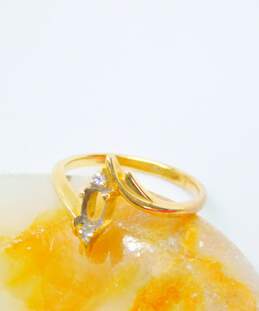 14K Yellow Gold Diamond Accent Ring Setting 1.6g alternative image