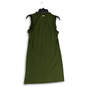 Womens Green Knee Length Sleeveless V-Neck Pullover Shift Dress Size Small image number 2