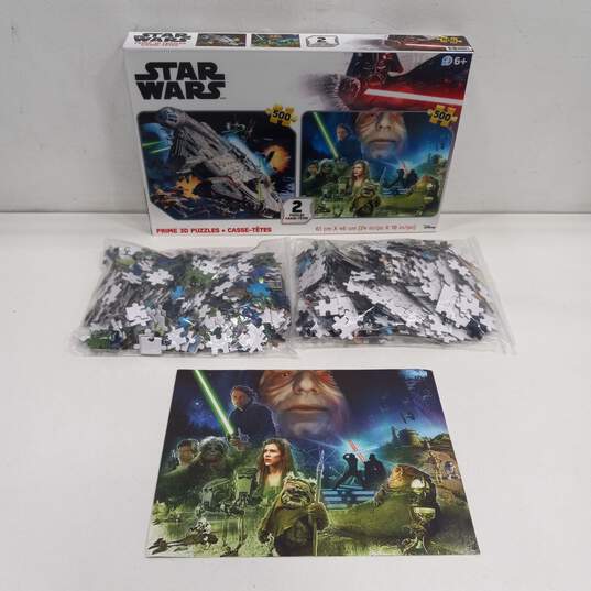 Set of 2 Star Wars Prime 3D 500 Pcs Puzzles IOB image number 1