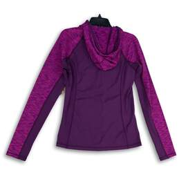 NWT Reebok Womens Purple Space Dye Long Sleeve Full-Zip Hoodie Size M alternative image