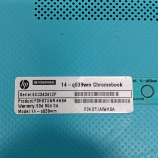 Teal Blue HP Chromebook Model 14-q03wm image number 5
