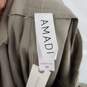 Amadi Taupe Pleated High Wise Wide Leg Pant WM Size M NWT image number 3