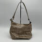 Womens Brown Leather Animal Print Inner Pocket Single Strap Shoulder Bag image number 1