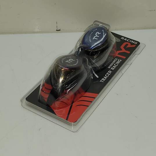 TYR Racing Sealed Mirrored Tracer Racing Goggle UV Protectant Anti-Fog image number 1