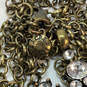 Designer J. Crew Gold-Tone Crystal Cut Stone Classic Pendant Necklace image number 4