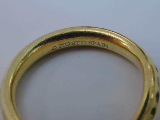 Tiffany & Co Elsa Peretti 18K Yellow Gold 0.10 CTTW Bezel Set Diamond Wedding Band Ring- For Repair 4.0g image number 3
