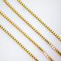 14K Yellow Gold Puffed Italian Cornicello Horn Pendant Box Chain Necklace 2.6g image number 4