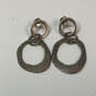 Designer Silpada 925 Sterling Silver Hammered Interlocking Drop Earrings image number 3