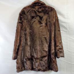 Valerie Stevens Women Brown Faux Fur Coat XL NWT alternative image