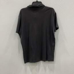 Theory Mens Black Bron B Cardasis Spread Collar Short Sleeve Polo Shirt Size L alternative image