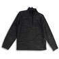 Womens Gray Heather Long Sleeve Mock Neck 1/4 Zip Pullover Sweatshirt Sz M image number 1