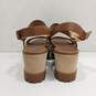 Michael Kors Marlon Brown Leather Platform Sandals Women's Size 8.5M image number 3