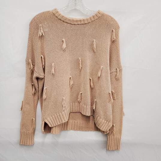 Madewell WM's Blush Tassel Pullover Sweater Size SM image number 1