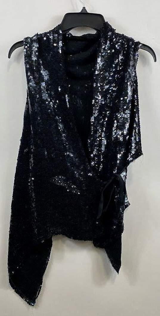 Ann Demulemeester Black Sequined Vest - Size Medium image number 2