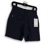 NWT Womens Blue Slash Pockets Voyager Linen Bermuda Shorts Size 0 image number 4