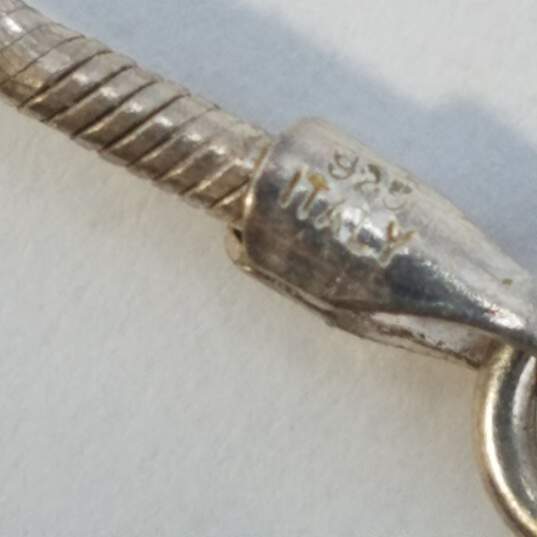 Sterling Silver Liquide Silver Multi Gemstone Pendant Necklace Bundle 3 Pcs 13.6g image number 5