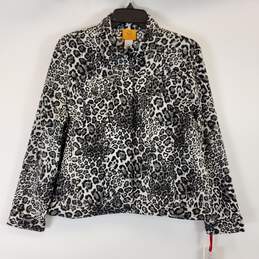 Ruby Rd Women Leopard Print Jean Jacket NWT sz Petite PL