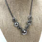 Designer Brighton Silver-Tone Venus Rising Crystal Stone Statement Necklace image number 1