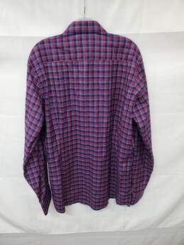 Mn ETON Button Down Plaid Cotton Casual Shirt Sz 44 | 17.5 alternative image