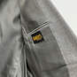 Authentic Mens Gray Long Sleeve Peak Lapel Double Breasted 2 Button Blazer image number 3