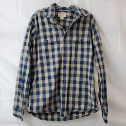 Filson Co. Men's Long Sleeve Buttoned Plaid Polo Shirt Size M