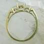 14K Yellow Gold Princess Cut CZ 3 Stone Ring 3.0g image number 5