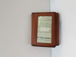 Perry Ellis Portfolio Cognac Leather Bi-Fold Men's Wallet