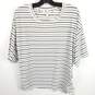 Counter Parts Women White Striped Ruched Shirt XL  NWT image number 1
